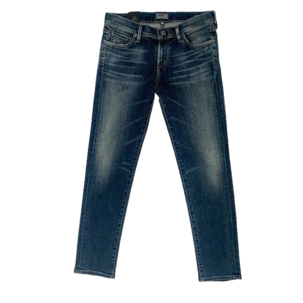AGOLDE Simone Distressed Blue Low Rise Skinny Jeans | 27